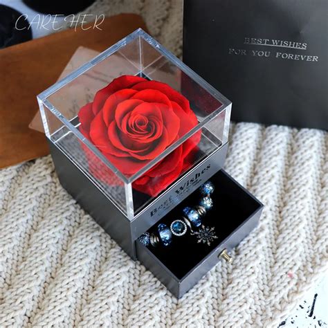 metal rose ring box|eternal rose and ring.